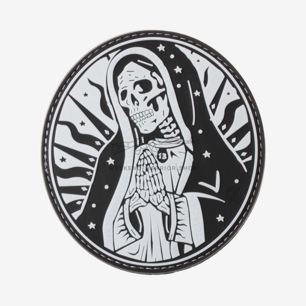 Patch Santa Muerte Black White