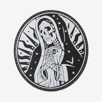 Patch Santa Muerte Black White