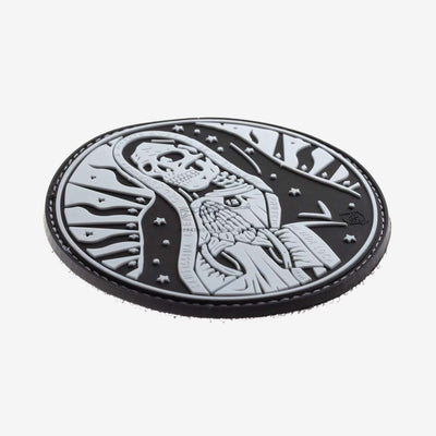 Patch Santa Muerte Black White