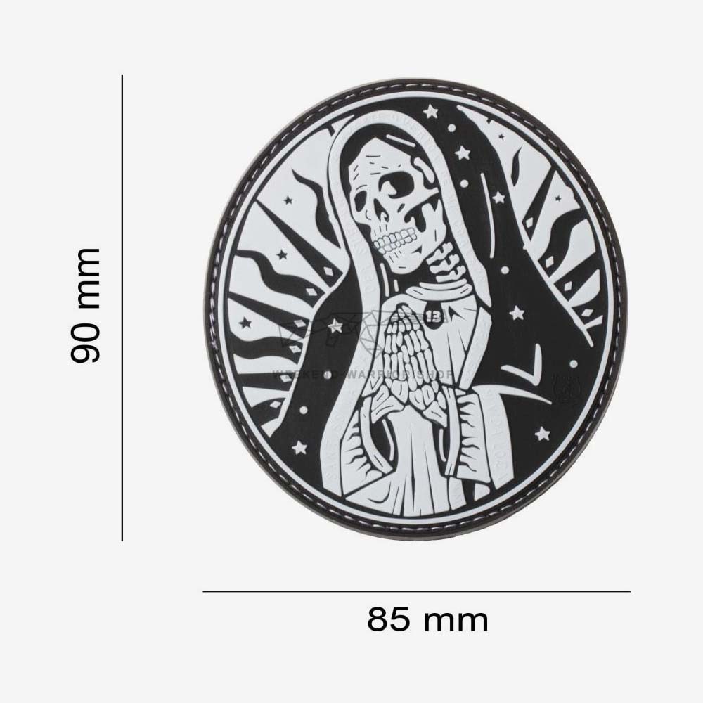 Patch Santa Muerte Black White
