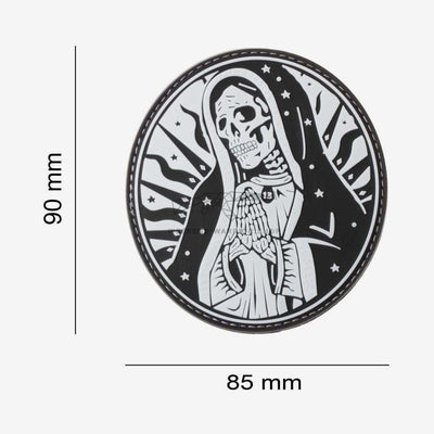 Patch Santa Muerte Black White